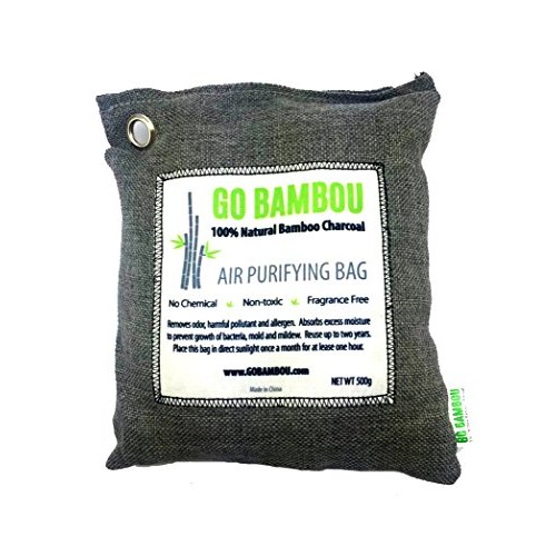 Go Bambou 100% Natural Bamboo Charcoal Air Purifying Bag - 500g (4) - B01KU0ZZWC